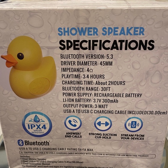 Yellow Duck Bluetooth Shower Speaker - Picture 5 of 9